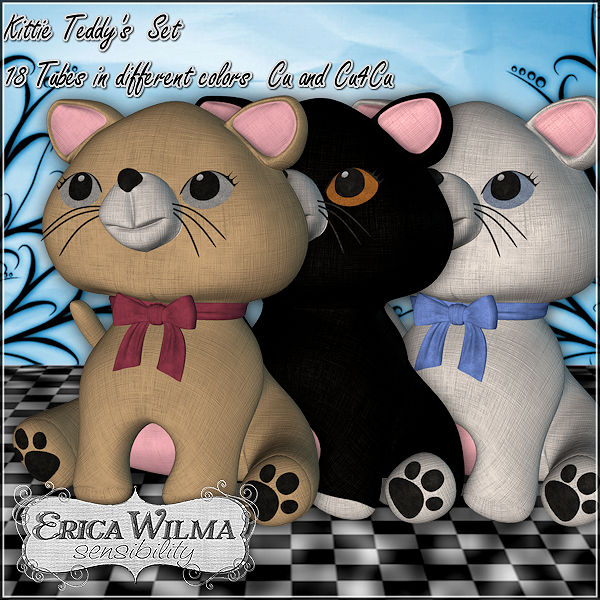 EW Kitty Teddy Set - Click Image to Close